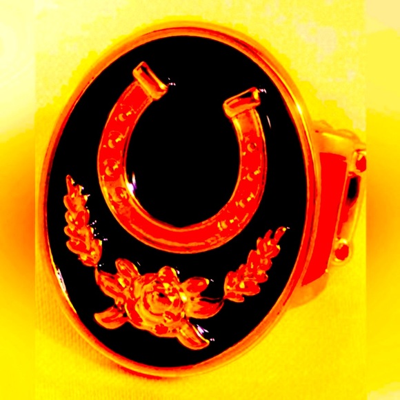 Jewelry - 🤠🐎🤠 RODEO❗️LUCKY HORSESHOE❗️ PAPARAZZI “SANTA FE STALLION” BLACK RING❗️🤠🐎🤠